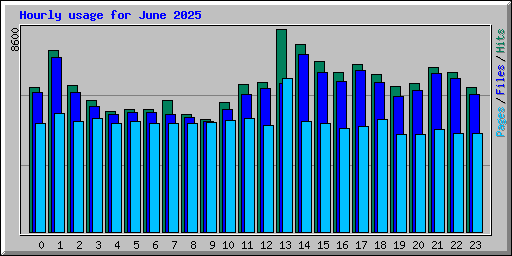 Hourly usage for June 2025