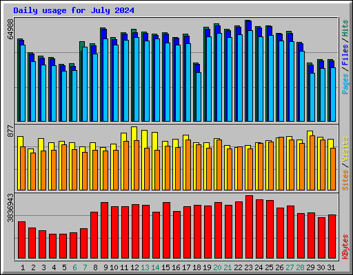 Daily usage for July 2024