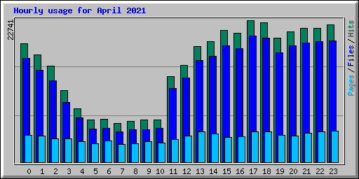 Hourly usage for April 2021