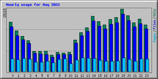 Hourly usage for May 2021