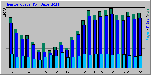 Hourly usage for July 2021