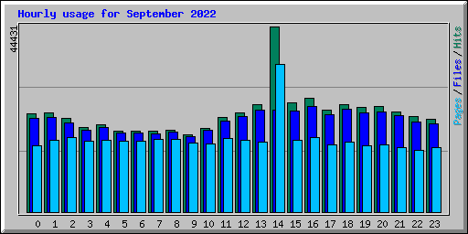 Hourly usage for September 2022