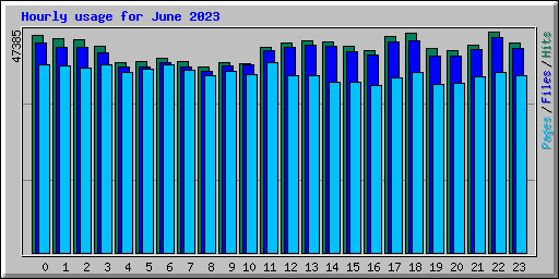 Hourly usage for June 2023