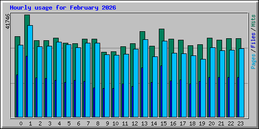 Hourly usage for February 2026
