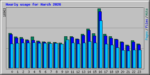 Hourly usage for March 2026