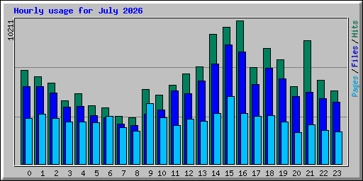 Hourly usage for July 2026