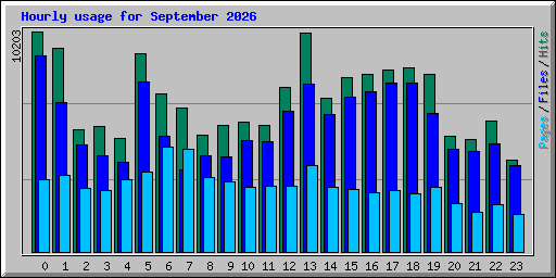 Hourly usage for September 2026