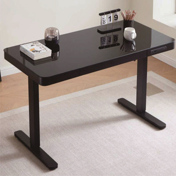 GLASS TABLETOP ELECTRICAL STANDING DESK